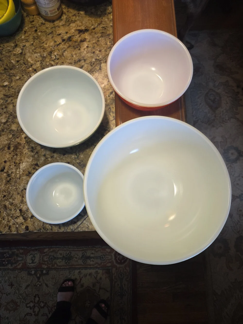 Vintage 1950s Pyrex Primary Color Mixing Nesting Bowl Set of 4